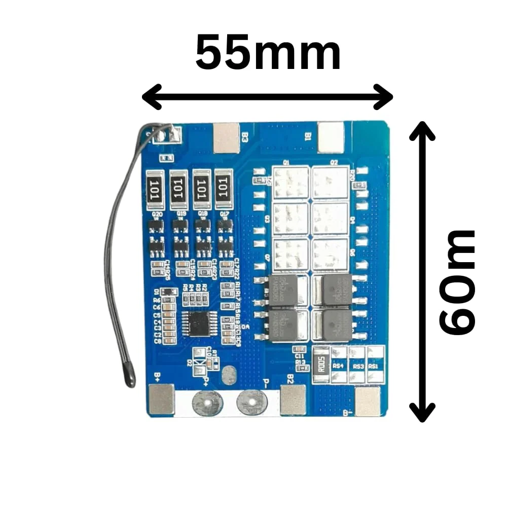 High Current Battery Management System | Overcharge| Over-discharge & Short Circuit Protection LiFePO4 BMS 4S 6A | 12V   image 3
