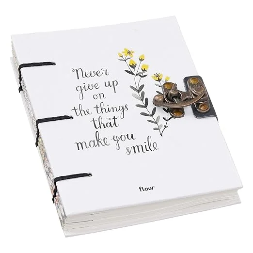 Handmade Printed Cardboard | Journal Diary with Buckle Lock | 200 Pages Notepad for Men & Women | Office & Personal Writing Diary image 2