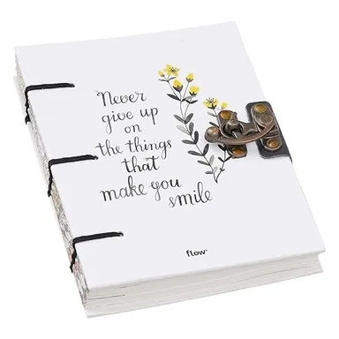 Handmade Printed Cardboard | Journal Diary with Buckle Lock | 200 Pages Notepad for Men & Women | Office & Personal Writing Diary thumbnail 1