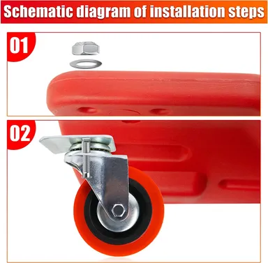 Heavy-Duty 40 inch Mechanic Creeper | Rolling Garage Creeper with Soft Padded Headrest | Durable Workshop Floor Creeper for Car Repair thumbnail 2