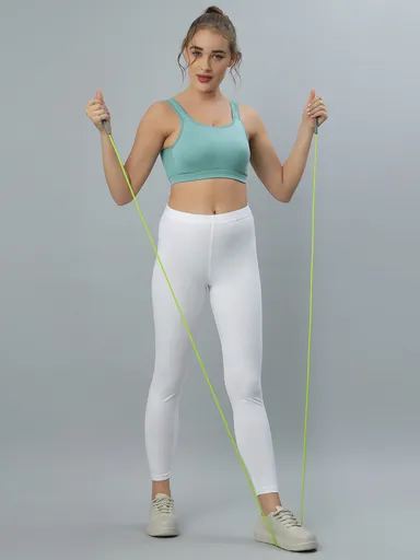 Women’s Sports Bra | Cotton Nylon | Lightly Padded Wire Free Bra with Removable Pads | Free Size Everyday Yoga Gym Wear|Size M thumbnail 4