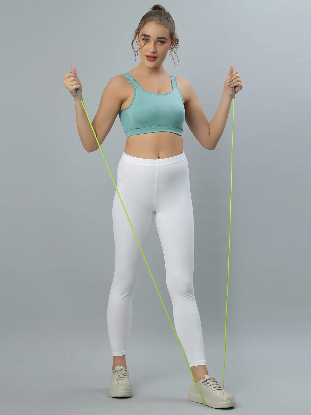 Women’s Yoga & Fitness Cotton Nylon Sports Bra | Breathable Non Wired Lightly Padded Activewear with Removable Pads | Size XXXL image 5