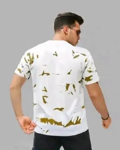 Men’s Printed Round Neck Cotton Tee | Allover Print| XL thumbnail 2