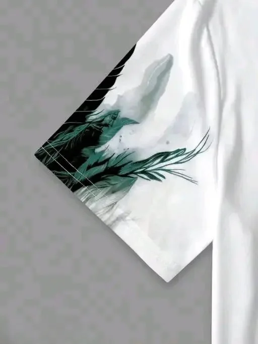 Men's Animal Printed Round Neck Cotton Tee |M image 2