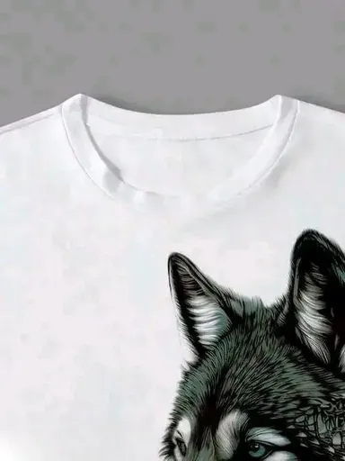 Men's Animal Printed Round Neck Cotton Tee |M thumbnail 2