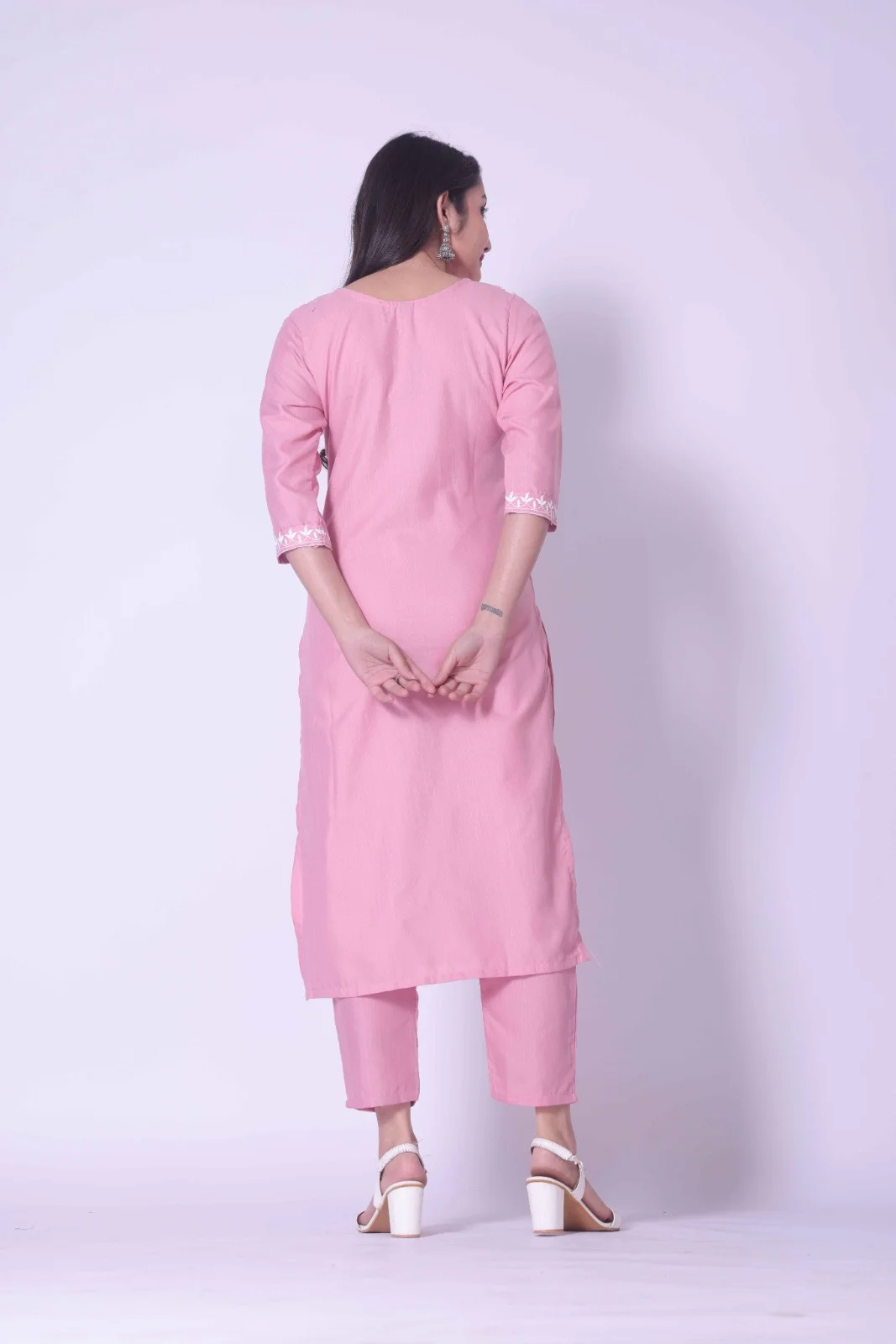 Women Kurta Set | Embroidered Cotton Blend | Party & Casual Wear | Stylish Ethnic Wear for Women image 2