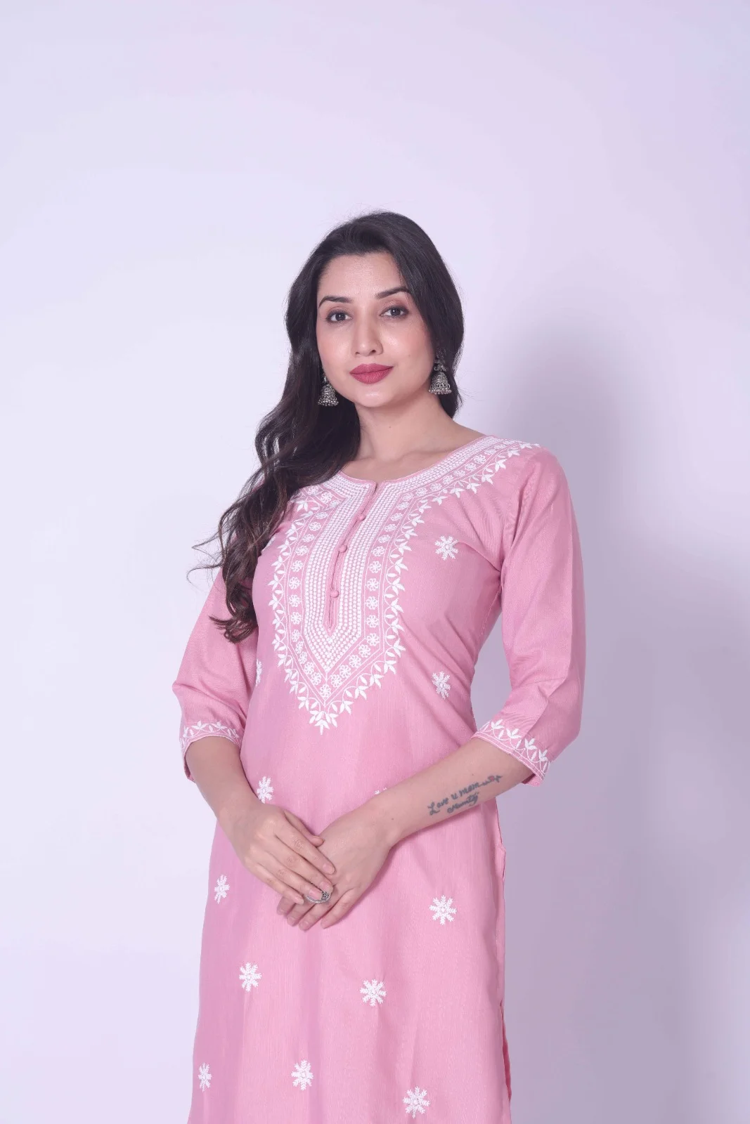 Women Kurta Set | Embroidered Cotton Blend | Party & Casual Wear | Stylish Ethnic Wear for Women image 5