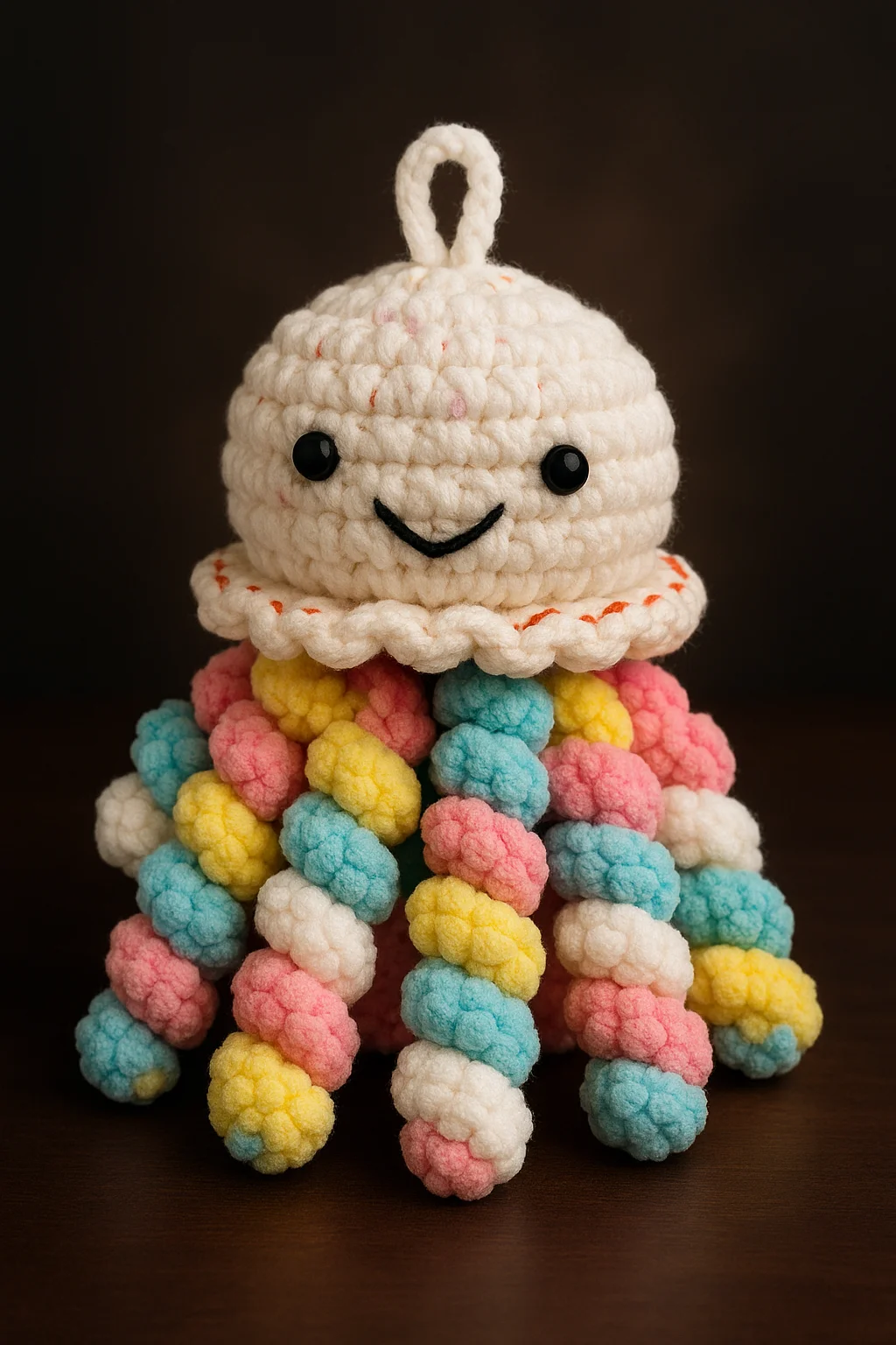 Handmade Crochet Jellyfish| Toy for Babies | Soft Plush| Infant Safe Newborn Gift| Baby Shower Ocean-Themed Nursery Plush image 3