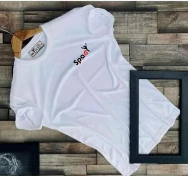 Men’s Black & White Round Neck T-Shirts | Pack of 2 | Polyester Gym Wear| Size XXL| Stylish & Breathable thumbnail 2