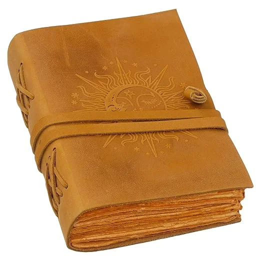 Handmade Printed Cardboard Diary with Buckle Lock | 200 Pages Journal Notebook for Men and Women | Vintage Eco-friendly Writing Notepad image 3