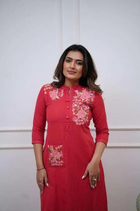 Cotton Printed Straight Kurti with Pant | Casual Daily Wear Kurta Set for Women | Office & College Outfit image 3