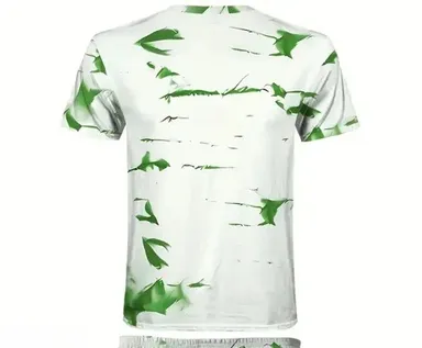 Men’s Allover Printed Round Neck T-Shirt |Stylish Sublimation Cotton Tee| Size S| Trendy Casual Wear thumbnail 3