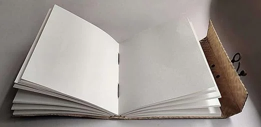 Leather Journal Diary | Handmade Vintage Notebook with Metal Lock | 200 Pages White Unruled | Travel |Personal Writing Diary for Men Women image 2