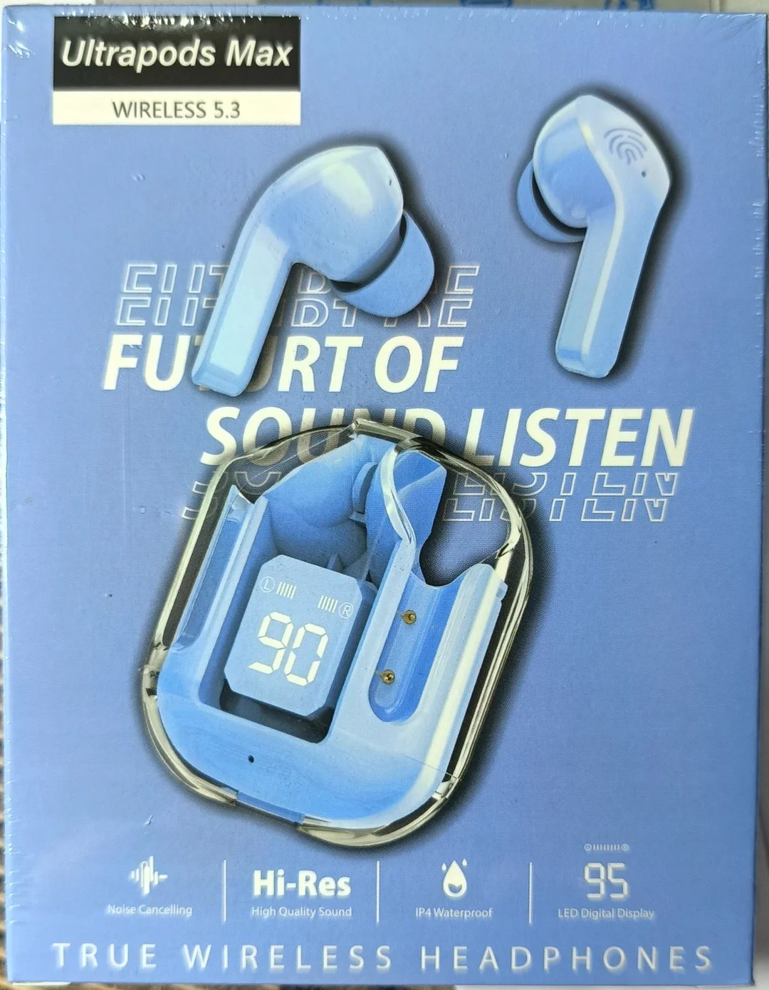 ULTRAPOD MAX TWS Earbuds | Bluetooth 5.3 + ENC| Transparent Case| Digital Display|13mm HD Bass|Long Battery| Premium Wireless Earphones image 4