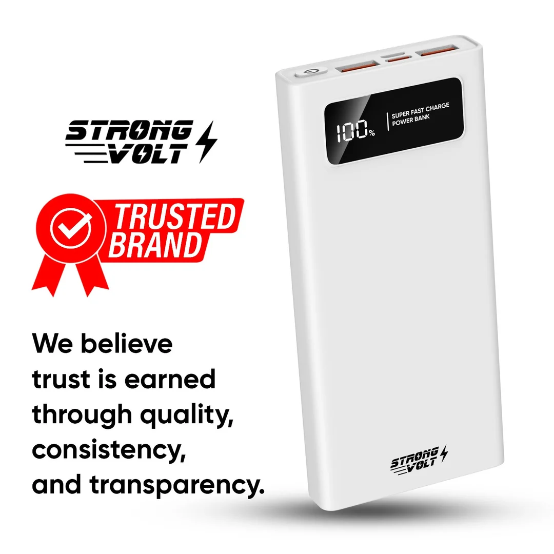 10000mAh Power Bank (White) | 22.5W Fast Charging | Dual USB-C & USB-A Ports | Ultra-Slim Portable Charger for Smartphones & Tablets image 2