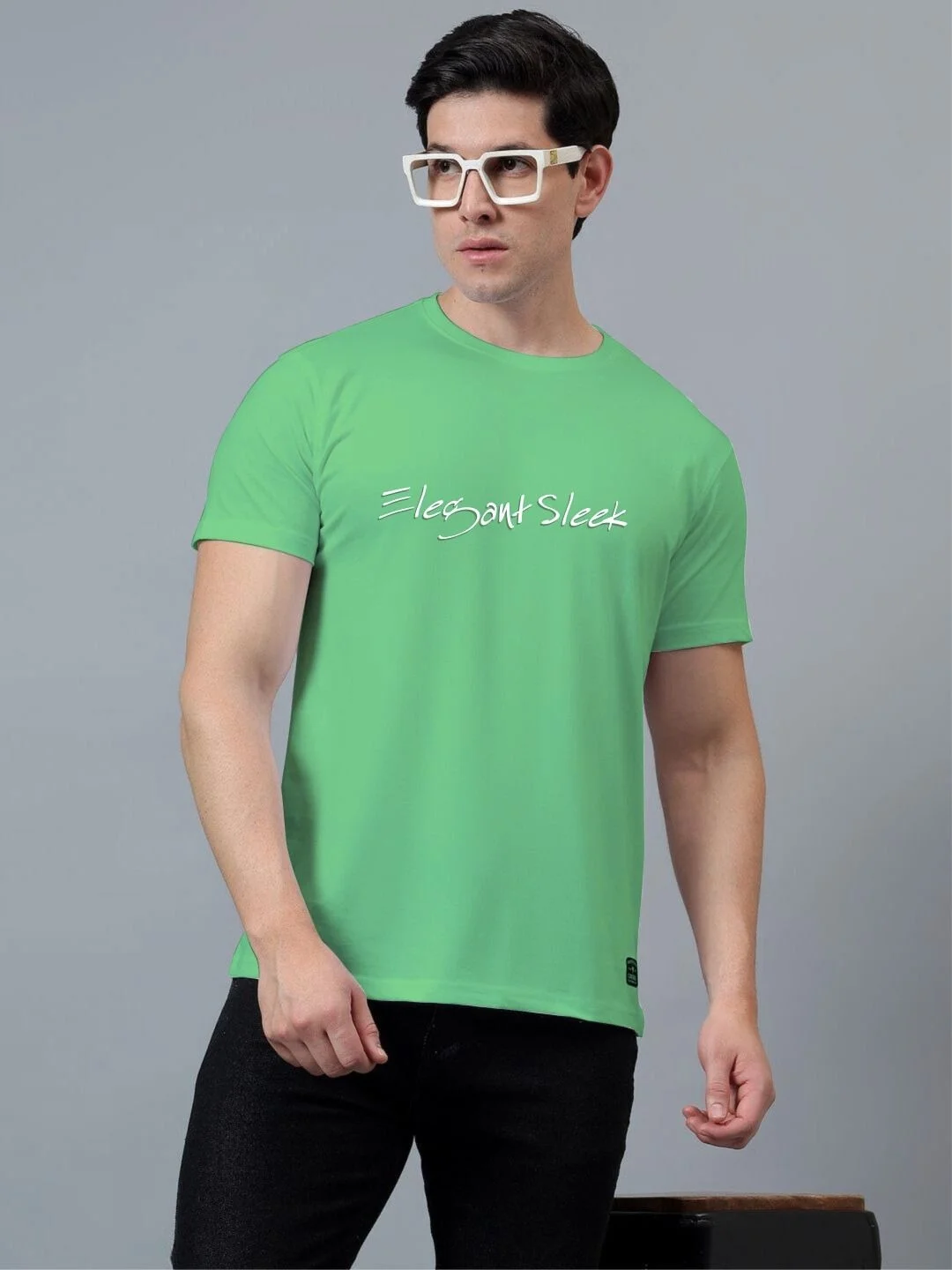 Elegant Sleek Round Neck Tshirt| Cotton Comfort| Casual Wear| Men & Women |Soft Fabric| Breathable image 3