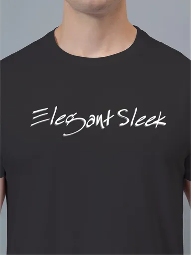 Elegant Sleek Round Neck Tshirt | Slim Fit Cotton Tee for Men & Women | Stylish Casual Wear thumbnail 3