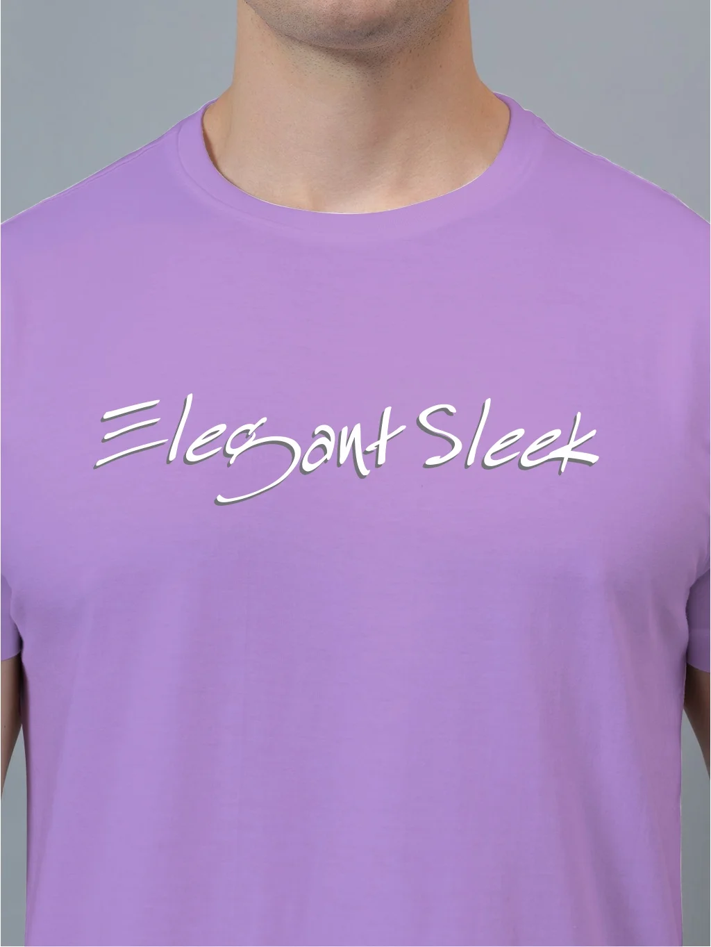 Elegant Sleek Round Neck Tshirt Purple | Comfortable Cotton Blend | Stylish Casual Wear image 4