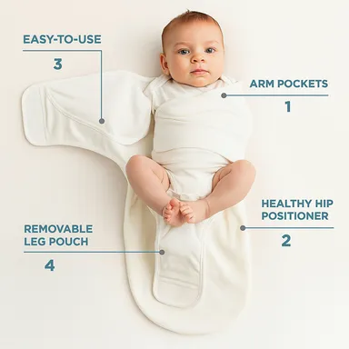 Infant Baby Wrap for 0-6 Months | Soft Cotton Swaddle with Cute Animal Prints | Breathable, Machine Washable Baby Blanket | Perfect Newborn Gift thumbnail 5