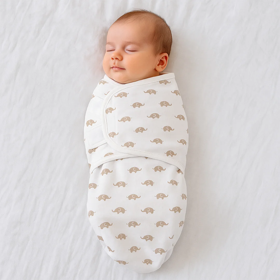 Infant Baby Wrap for 0-6 Months | Soft Cotton Swaddle with Cute Animal Prints | Breathable, Machine Washable Baby Blanket | Perfect Newborn Gift image 5