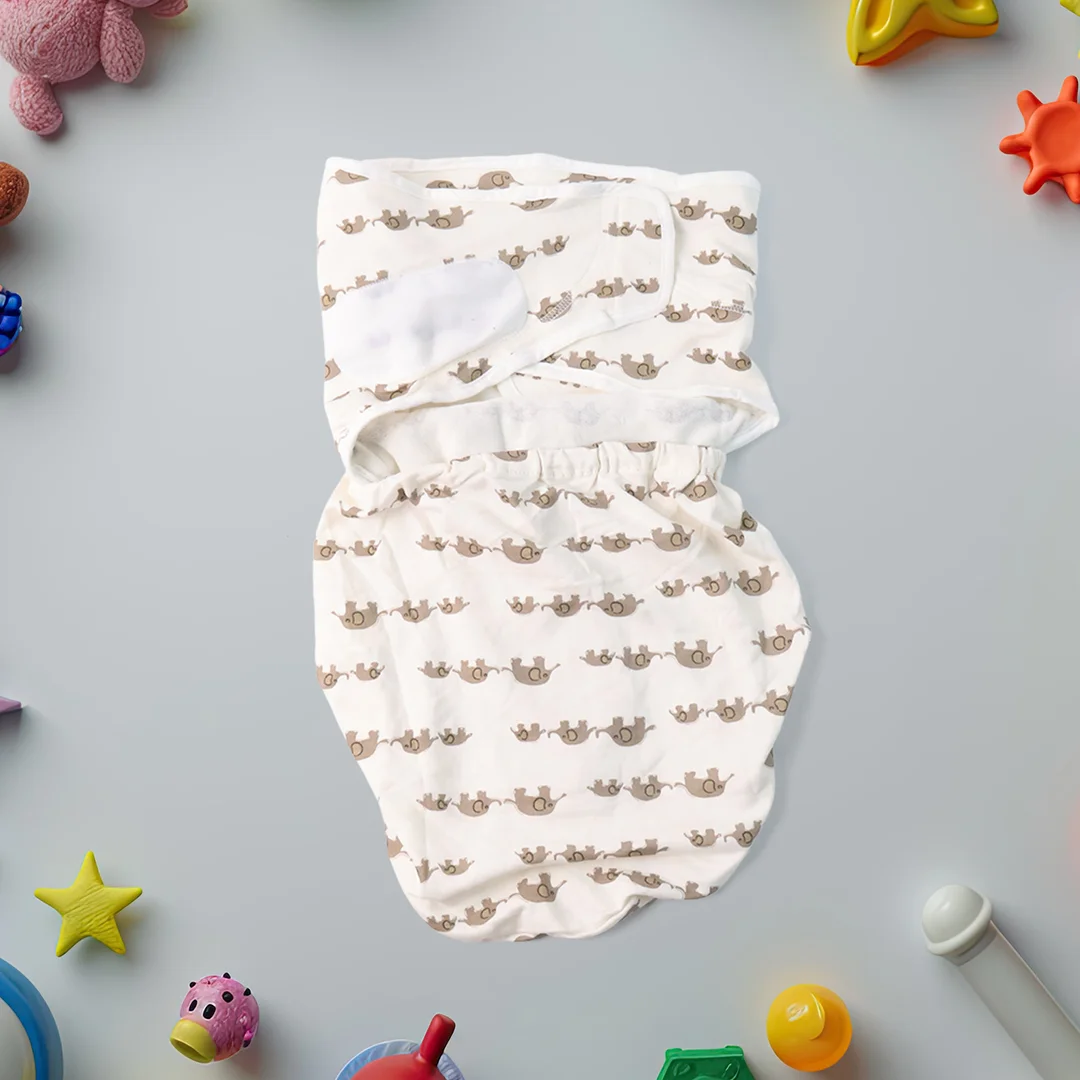 Infant Baby Wrap for 0-6 Months | Soft Cotton Swaddle with Cute Animal Prints | Breathable, Machine Washable Baby Blanket | Perfect Newborn Gift image 3