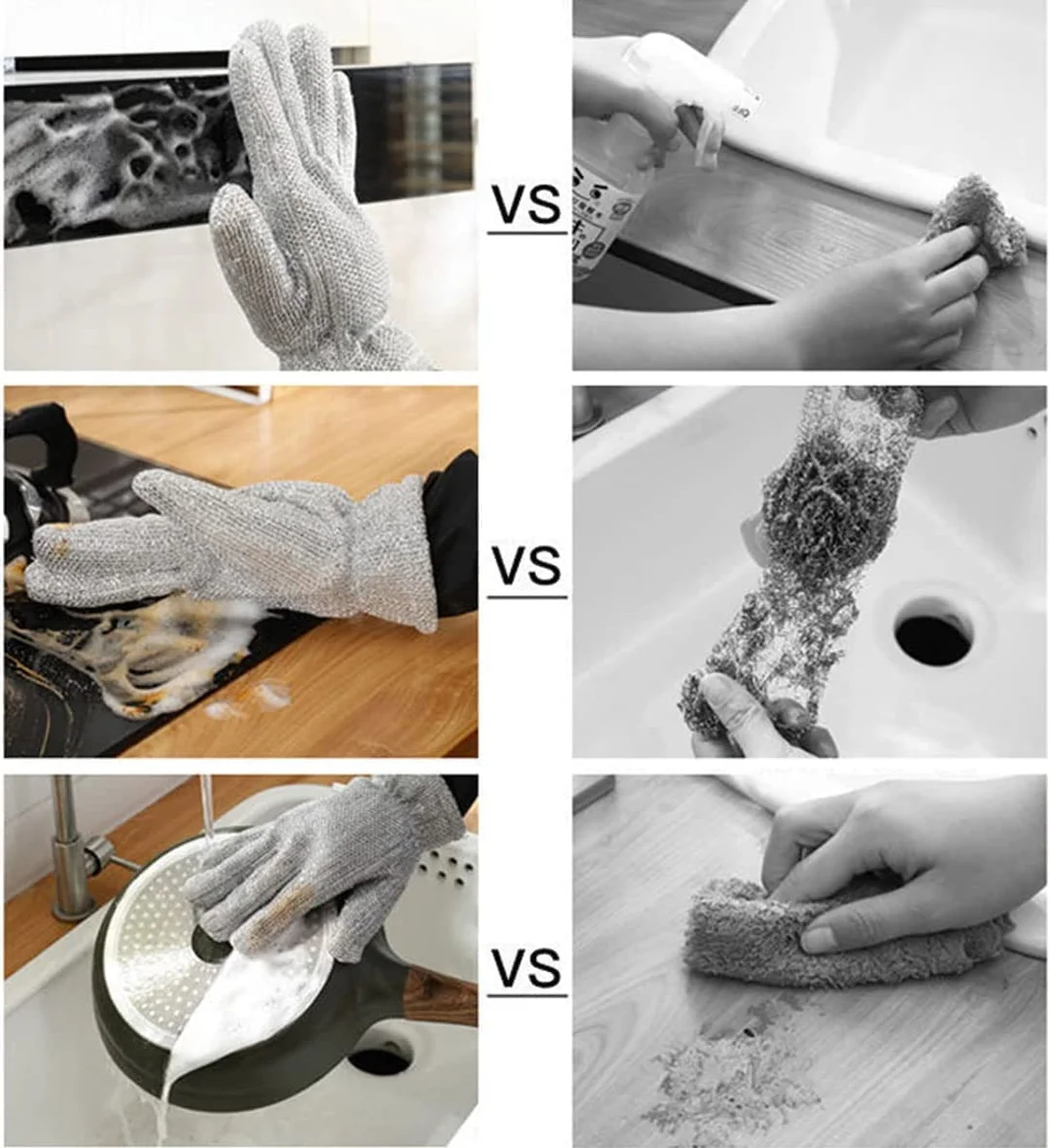 Stainless Steel Wire Dishwashing Gloves | Non‑Scratch, Heat‑Insulated, Durable | 1 Pair image 3