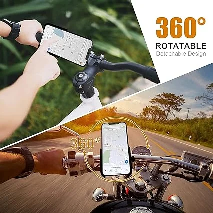 Bike Mobile Holder with USB Charging| Universal Phone Mount for Motorcycle| Waterproof| Handlebar Phone Holder for iPhone/Samsung| Compatible with All Bikes image 5