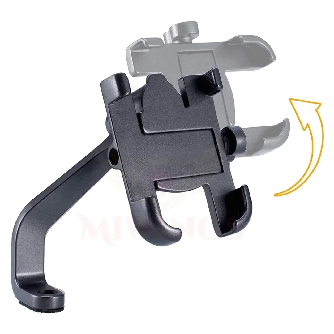 Universal Bicycle Phone Mount Holder | Adjustable Handlebar Clamp | Black | Compatible with All Smartphones image 1