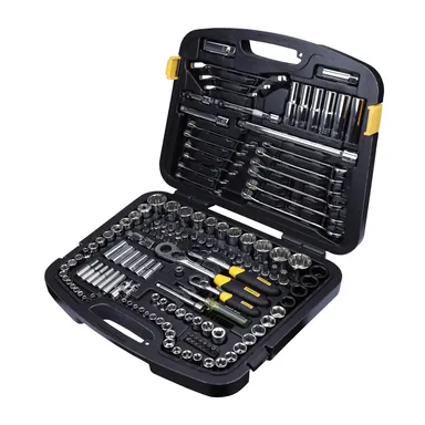 Stanley 150 Pcs Master Tool Set | 94-181 Complete Professional Hand Tool Kit for Mechanics and DIY thumbnail 1