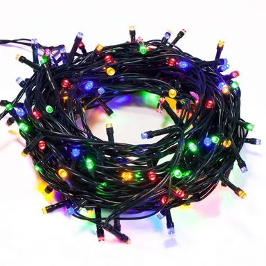 BrightGlow LED String Lights | Waterproof Solar Powered Fairy Lights, 33ft | Outdoor & Indoor Use, Warm White | Battery Operated, Perfect for Patio & Garden Decor thumbnail 0