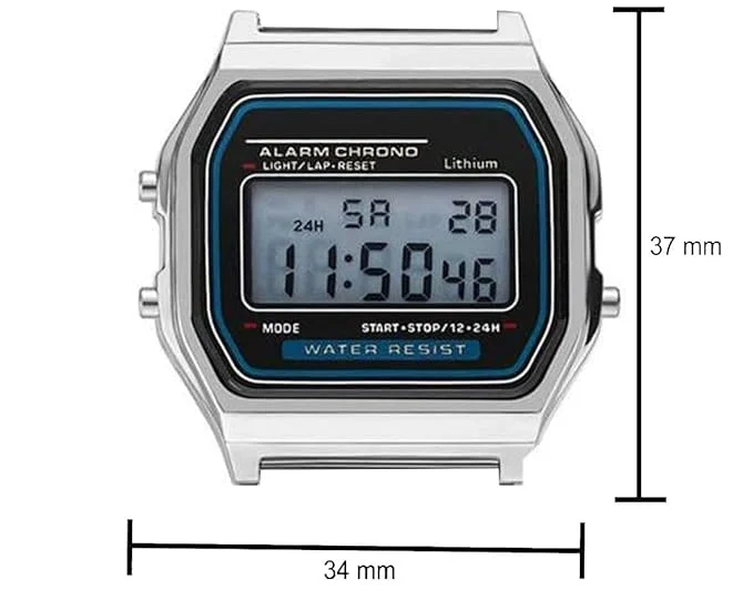 Vedu Digital Watch | Vintage Square Dial Unisex WR70 | Men Women| Pack of 1 image 4