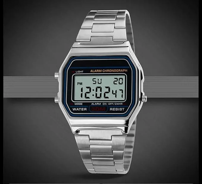 Vedu Digital Watch | Vintage Square Dial Unisex WR70 | Men Women| Pack of 1 image 1
