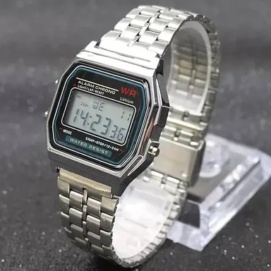 Vedu Digital Watch | Vintage Square Dial Unisex WR70 | Men Women|  Pack of 1 thumbnail 4