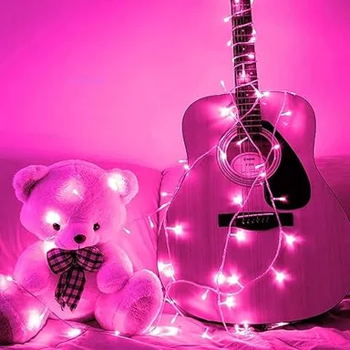 Pink LED Decorative String Lights 15m | Festival & Party Lighting | Indoor Outdoor Use thumbnail 1