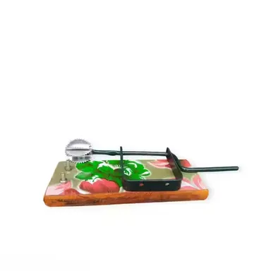 Premium Stainless Steel Manual Coconut Scraper with Wooden Base Hand Crank Grater Traditional Kitchen Tool for South Indian Cooking Fresh Coconut Chutney Curry Preparation thumbnail 3
