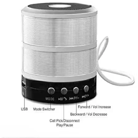 Blutap WS‑887 10W Deep Bass Wireless Bluetooth Speaker with 5000 mAh Battery, FM/USB/TF Card/AUX Portable Party Speaker for Indoor & Outdoor Music (~SEO‑rich title) image 1