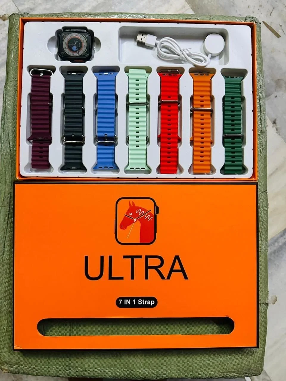 Ultra Watch 7‑in‑1 Smartwatch 49 mm BT Calling | 7 Interchangeable Straps Fitness Display image 1