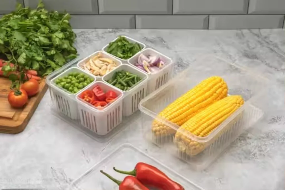 Spring Onion Storage Box | 6-in-1 Multipurpose Food Storage | Container for Onion Garlic Ginger image 3