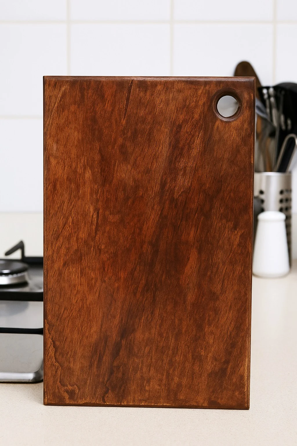Premium Wooden Chopping Board | Multipurpose Cutting Board for Vegetables| Fruits| Meat & Bread | Durable Easy-to-Clean Kitchen Board with Handle image 4