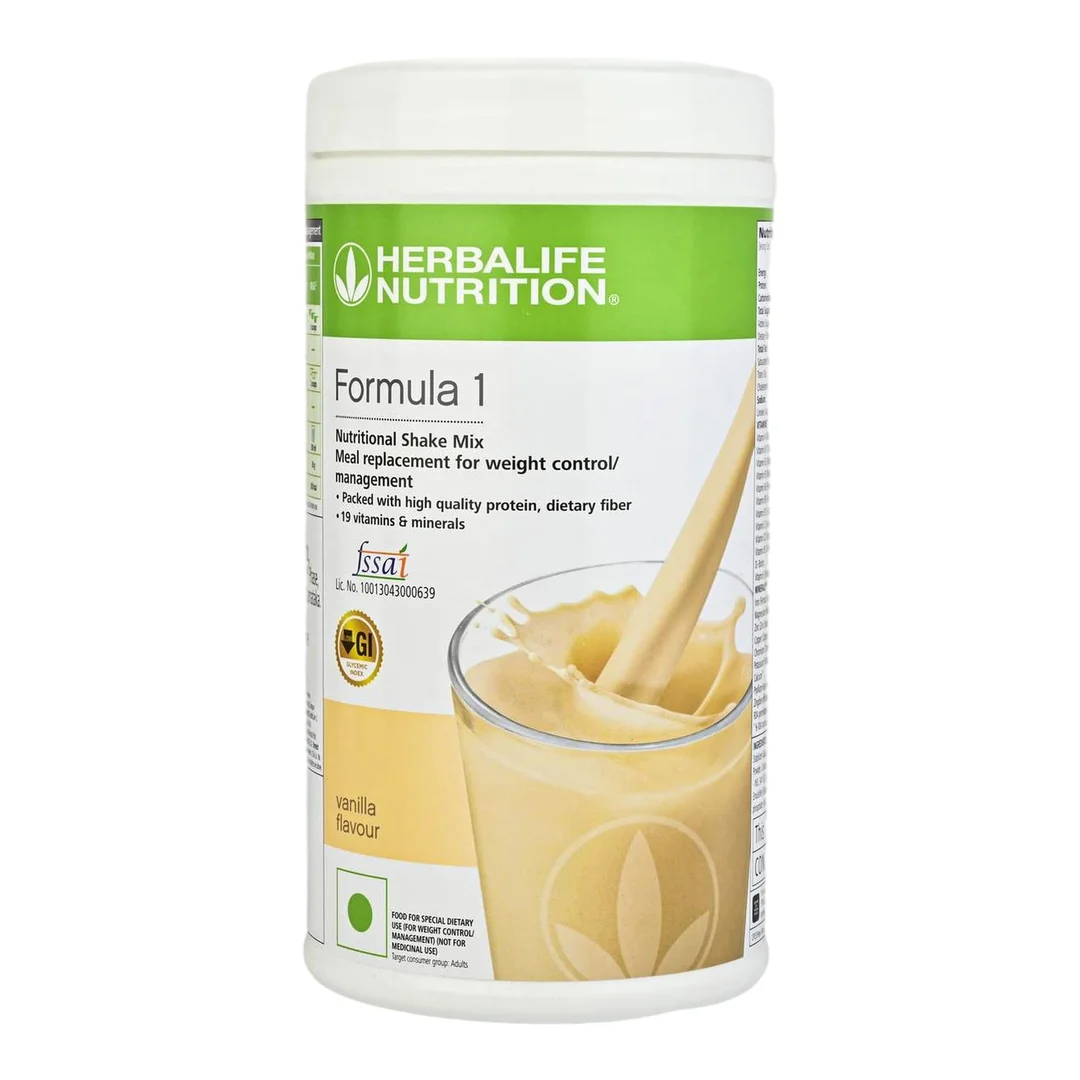 Herbalife Formula 1 Vanilla Shake 500g | Herbalife Nutrition Meal Replacement Protein Powder image 1