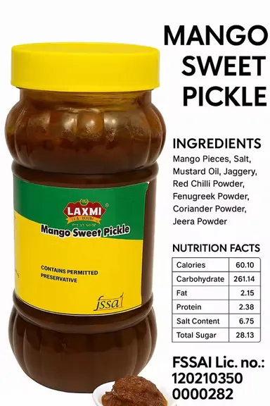 Homemade Mango Sweet and Spicy Pickle Authentic Odia Achar 1kg |500g Jar Natural Preservative‑Free ISO Certified FSSAI Approved Homemade Aam Ka Achaar thumbnail 3