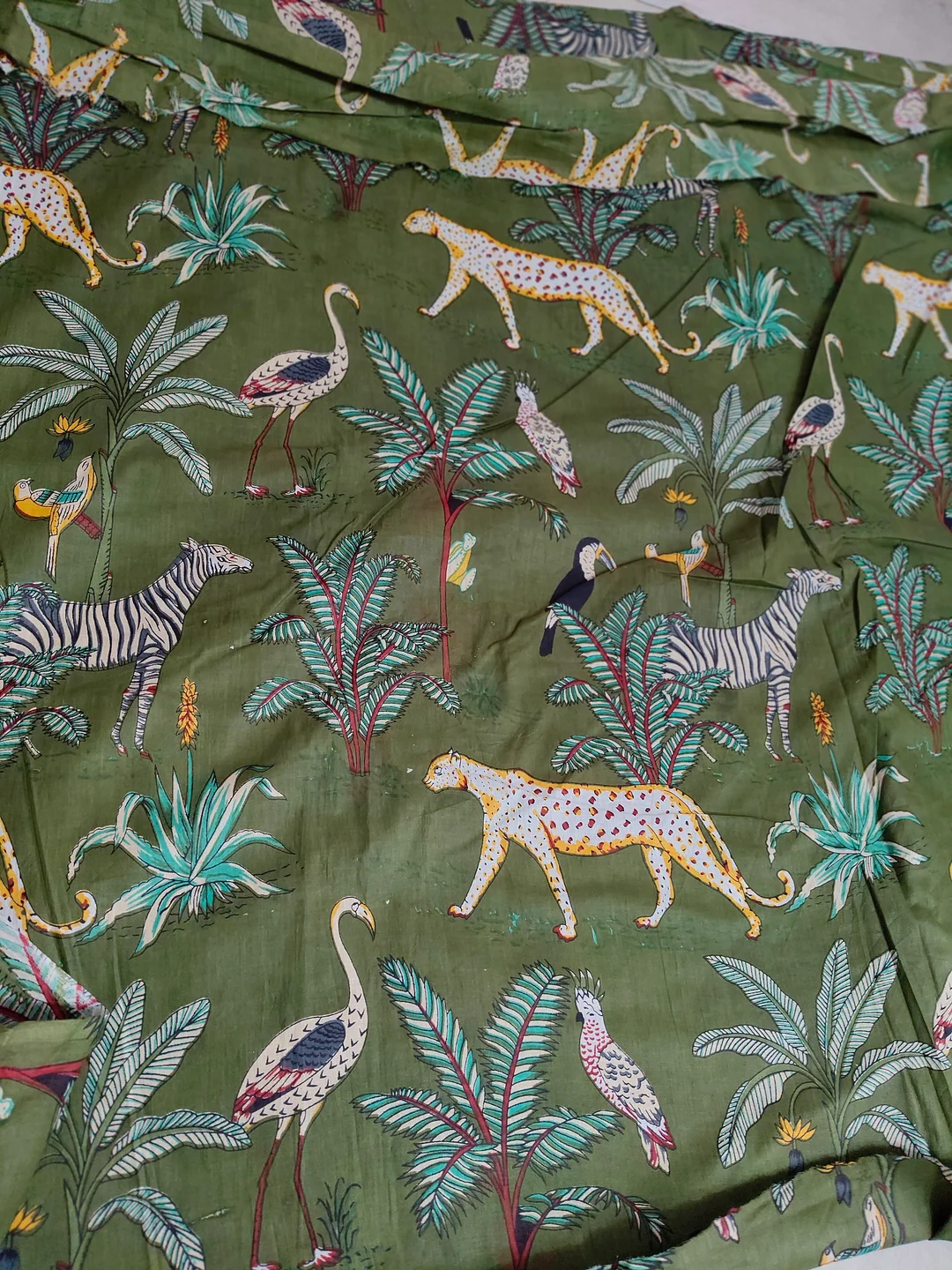 Jaipuri Floral Printed Cotton Fabric 100 % Cotton | 5 Meter | 44 in Width | Women Dress Material | Natural Dye image 2