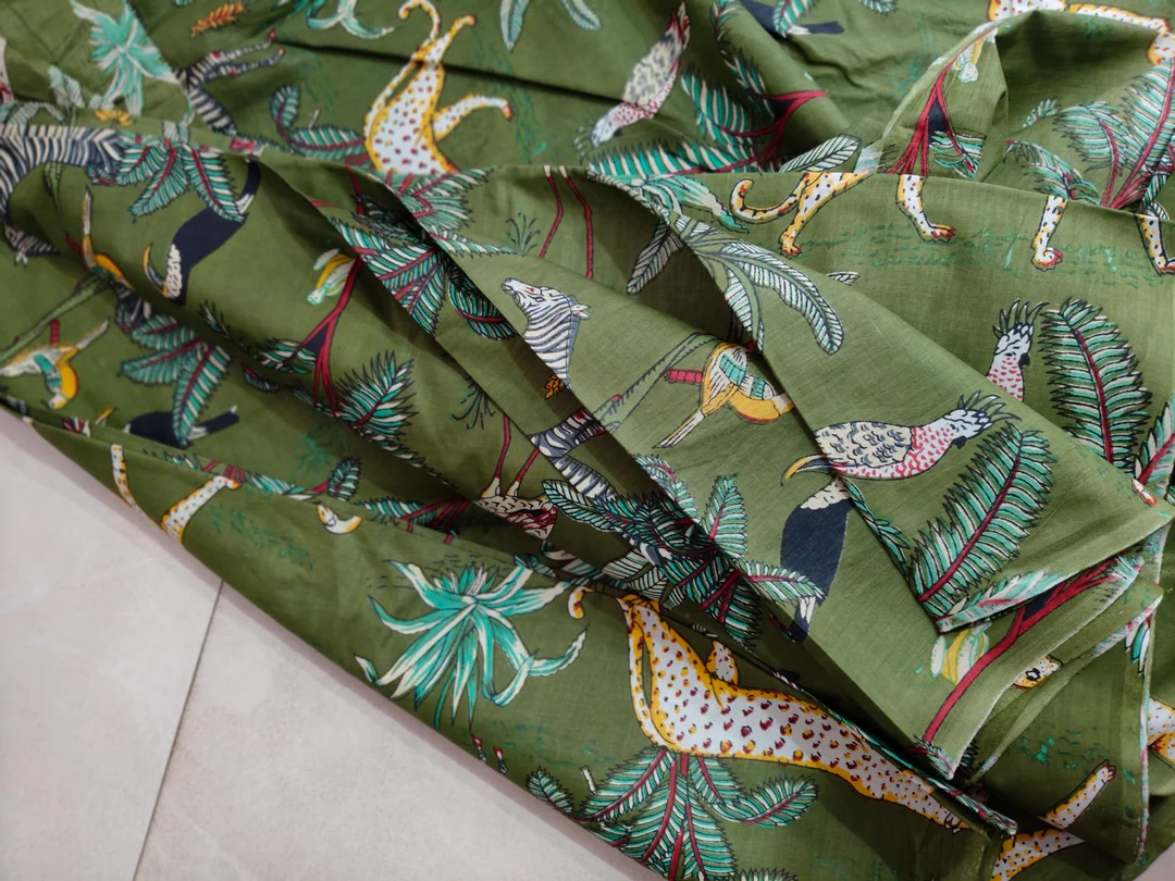 Jaipuri Floral Printed Cotton Fabric 100 % Cotton | 5 Meter | 44 in Width | Women Dress Material | Natural Dye image 3