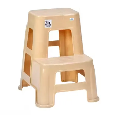 Lightweight Plastic Folding Step Stool for Adults | Kids with Anti‑Slip Surface Portable Durable Kitchen Bathroom Bedroom Utility Boosting Stool Easy Storage Compact Design thumbnail 0