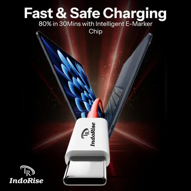 Indorise Super Vooc 85W Fast Charger + Data Cable | Triple Protocol PD/Warp/Dash | Universal USB‑C Adapter thumbnail 1