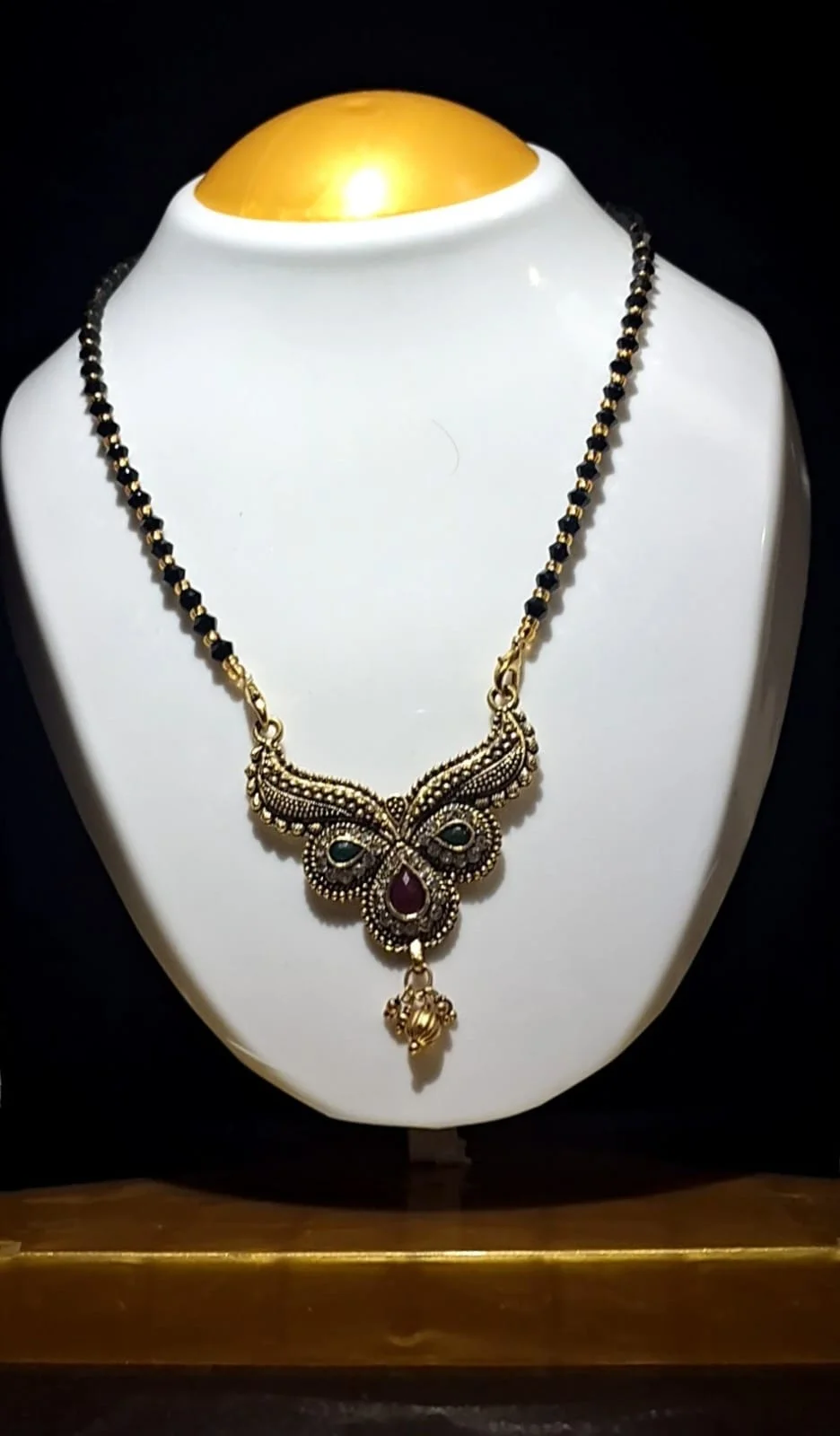 Classic Mangalsutra | Traditional Black Beads Necklace | Elegant Wedding Jewelry for Women image 2