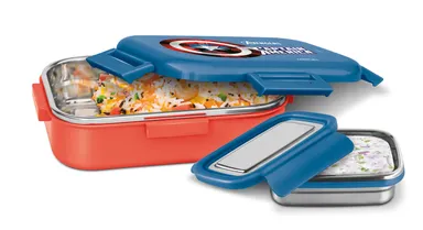 Marvel Kids Insulated Tint‑in Box (Milton) | Marvel Hugo Tiffin Box| 700 ml snap‑lock insulated lunch box for school kids thumbnail 1