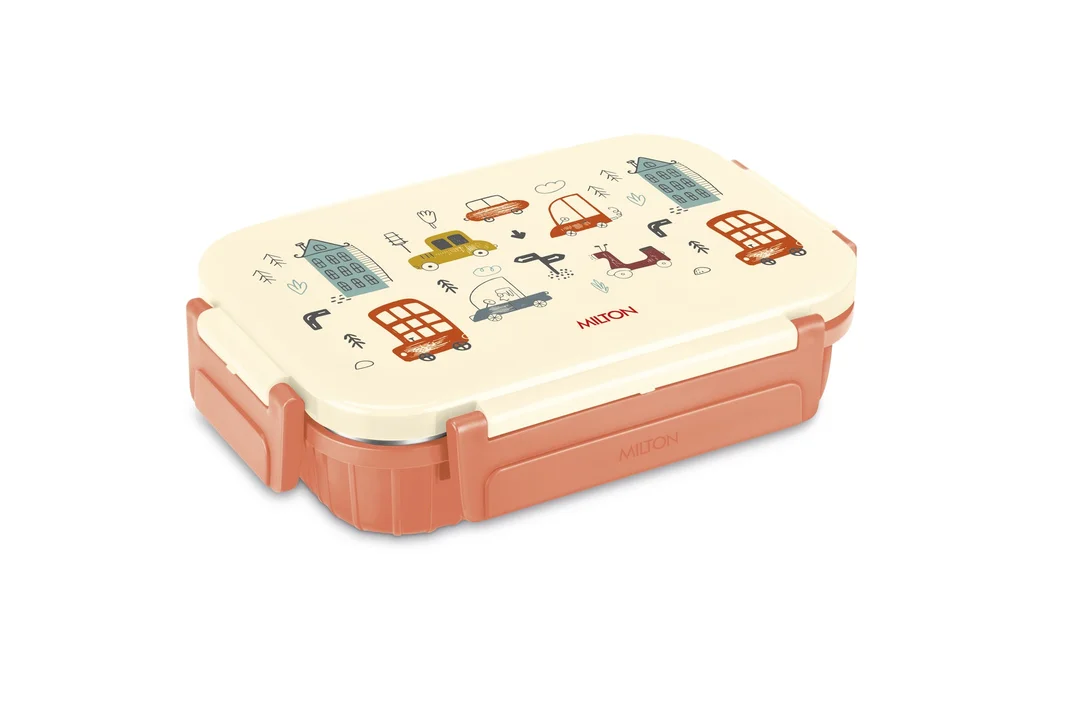 Milton Meal Safe 2 Insulated Leak-Proof Tiffin Box| Steel| 2 Compartments| Leak-Proof Lunch Box for Office| Eco-Friendly| Durable| Easy to Clean image 4