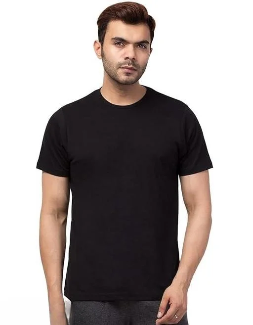 Cotton Plain Half Sleeve T-Shirt | Casual Wear| M image 2