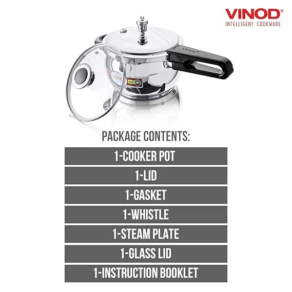 Stainless Steel Handi Pressure Cooker 6.5 L | Sandwich Bottom| Induction Base| Family Cooking| Durable & Easy to Clean image 4